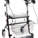 zwarte provo rollator met onderarmschalen/steunen