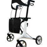 Carbon - lichtgewicht rollator - Dubbel opvouwbaar - kleur wit