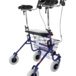 XL rollator 55 breedte met extra brede onderarmschalen kleur blauw