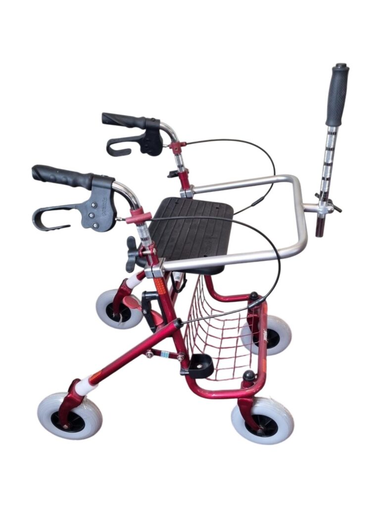 extra duwstang voor op de rollator voor en begeleider