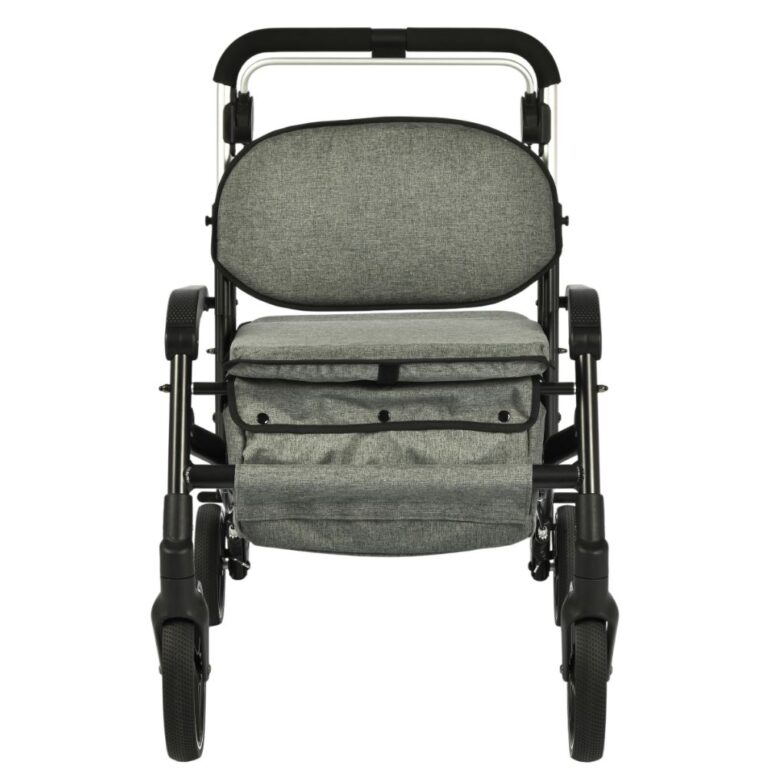 aluminium rollator met zitting, boodschappenmand
