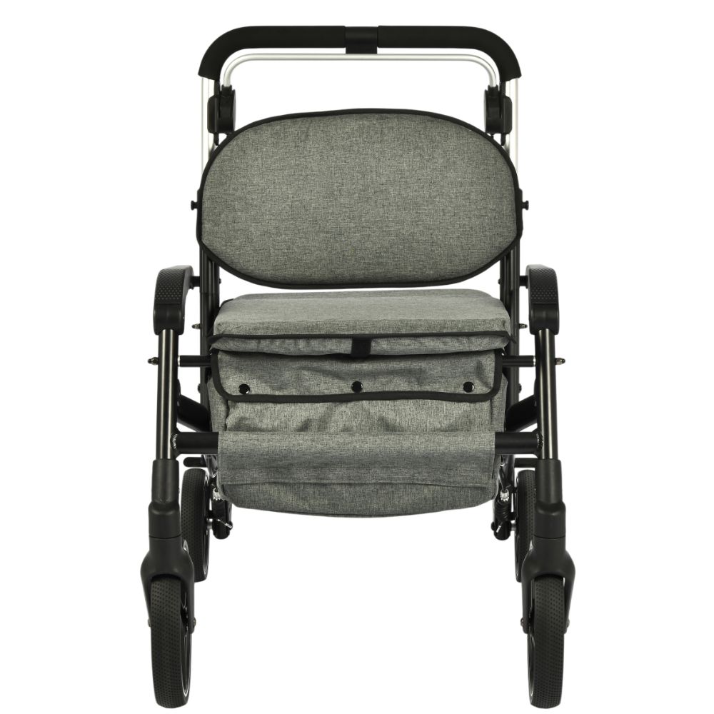 aluminium rollator met zitting, boodschappenmand