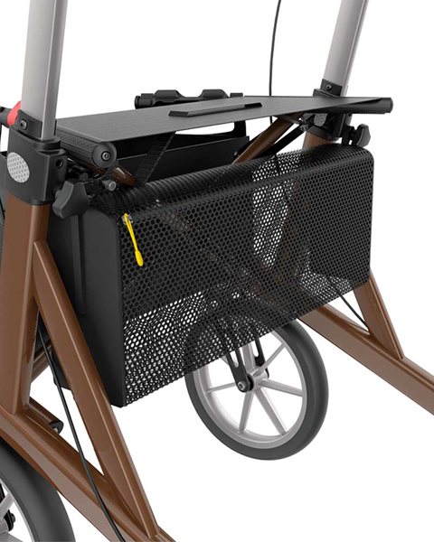 Mobilex zwarte nettas voor onder de zitting voor de leopard, gepard en tiger rollator
