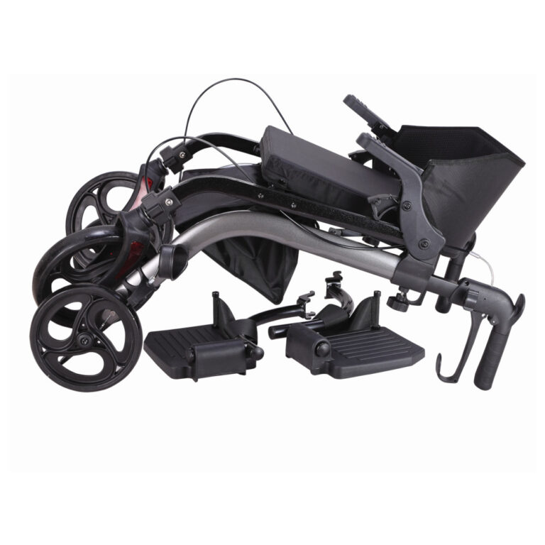 Garcia aluminium rollator 2 in 1 ingeklapt