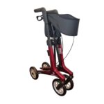 opgevouwen hera carbon rollator dubbel opvouwbaar met softbanden
