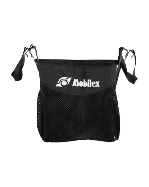 Zwarte open tas voor de mobilex rollator geschikt voor leopardm Tiger , panda en Gepard