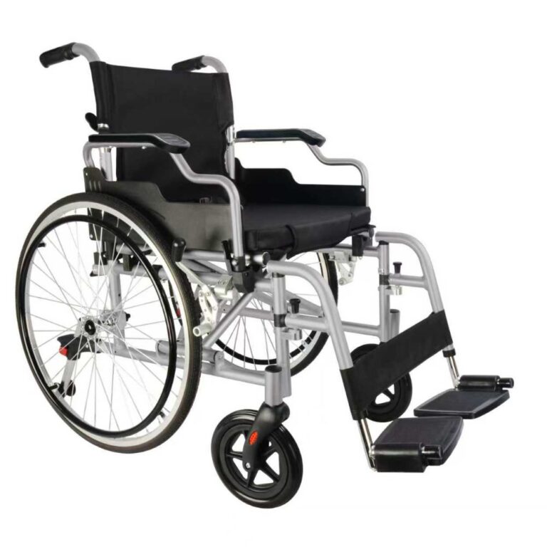 Zelfaangedreven aluminium rolstoel met anti-kantelsysteem 46 cm